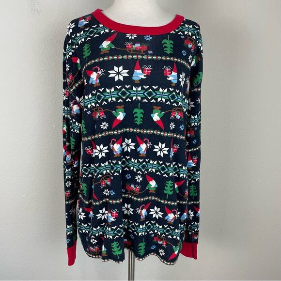 Hanna Andersson Navy Red Santa Gnome Pajama Set X- Large - Picture 2 of 12